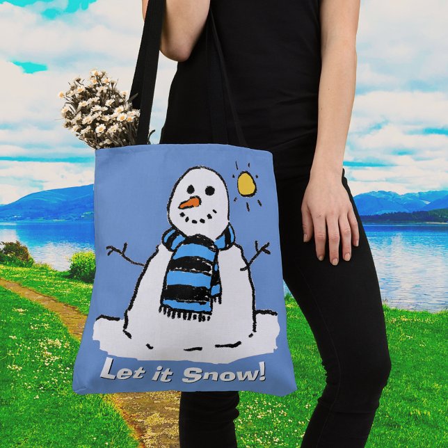 Schneemann mit Botschaft - Lass es schneien! (Von Creator hochgeladen)