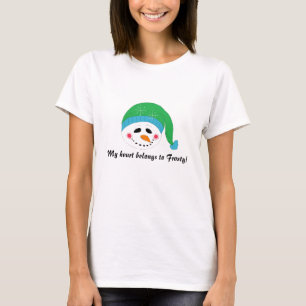 Schneemann mit breitem Grinsen T-Shirt