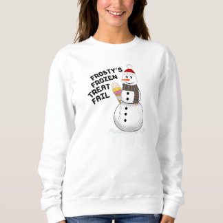 Schneemann mit einer Schmelzereiscreme Sweatshirt