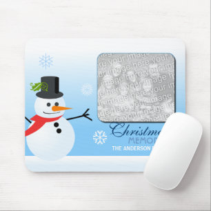 Schneemann (mit Foto) Mousepad