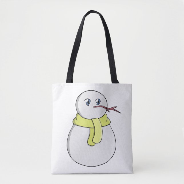 Schneemann mit gelbem Schal (Vorderseite)