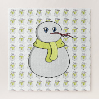 Schneemann mit gelbem Schal Puzzle