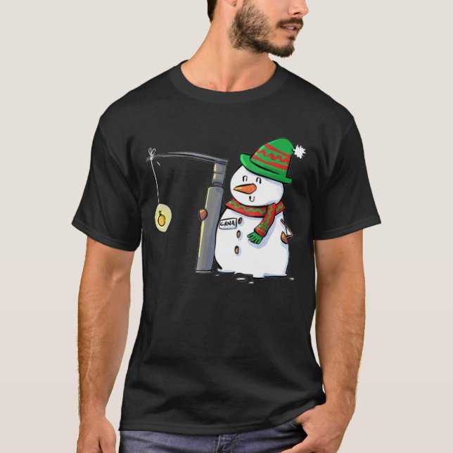 Schneemann mit Miller 2 Anästhesie Weihnachten T-Shirt (Vorderseite)