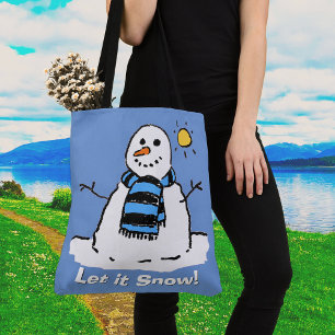 Schneemann mit Nachricht - Lass es schneien!