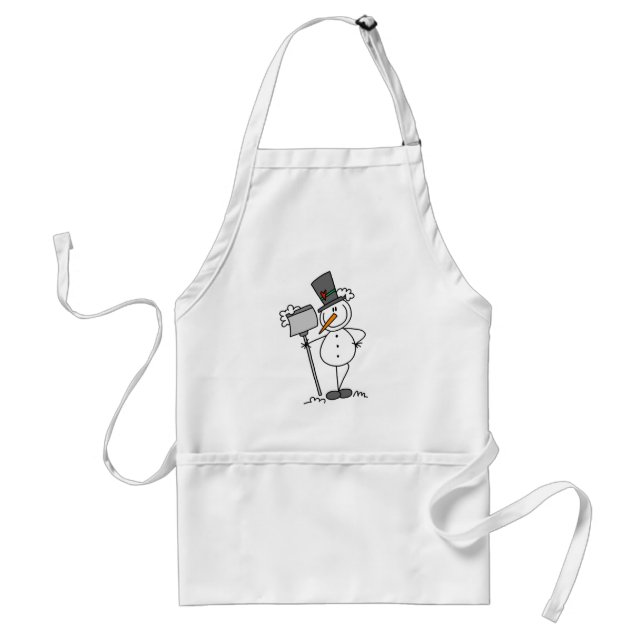 Schneemann mit Schaufel Schürze (Vorne)