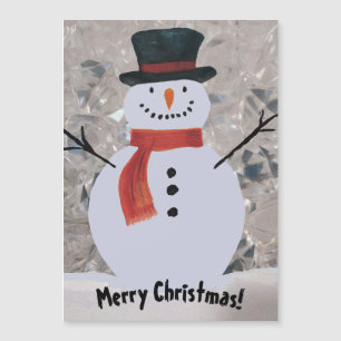 Schneemann mit SKARF-Magnetkarte Magnetkarte