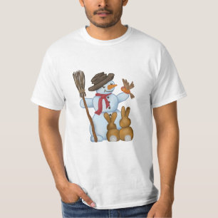 Schneemann mit Tieren T-Shirt