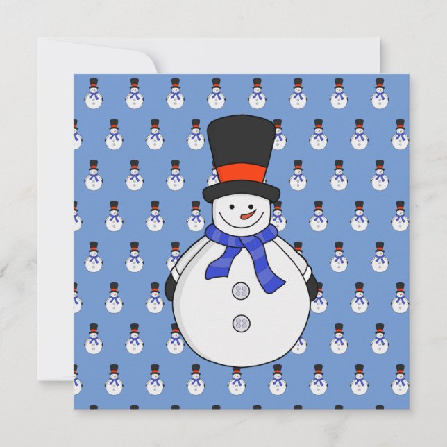 Schneemann mit Tophut (Vorderseite)