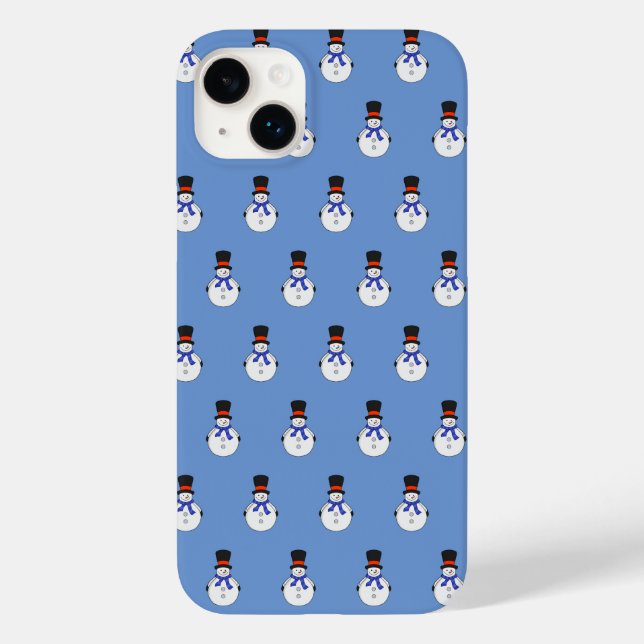 Schneemann mit Tophut Case-Mate iPhone Hülle (Rückseite)
