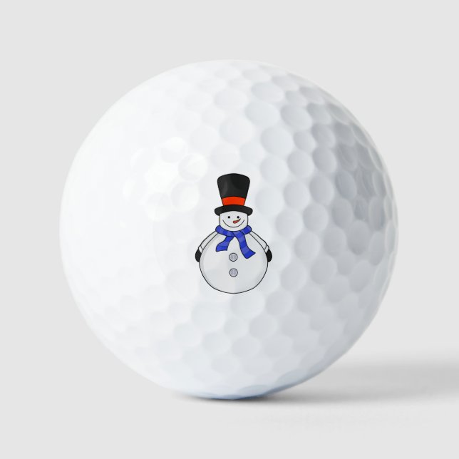 Schneemann mit Tophut Golfball (Vorderseite)