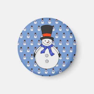 Schneemann mit Tophut Magnet