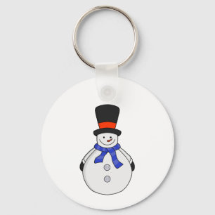 Schneemann mit Tophut Schlüsselanhänger