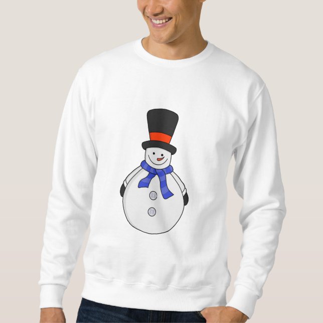 Schneemann mit Tophut Sweatshirt (Vorderseite)