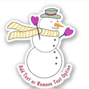 Schneemann mit Zehn Weihnachten Aufkleber