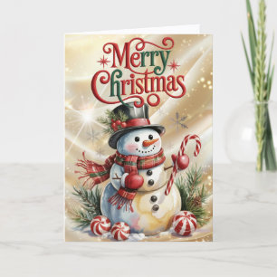 Schneemann mit Zylinder Weihnachten