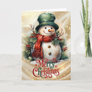 Schneemann mit Zylinder Weihnachten