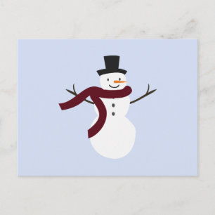 Schneemann Modern Family Weihnachtskarte Postkarte