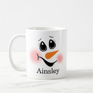 Schneemann-Monogramm Kaffeetasse