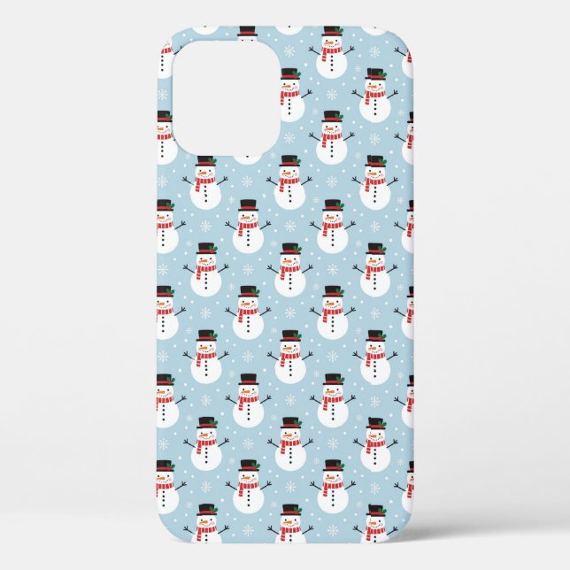 Schneemann-Muster Case-Mate iPhone Hülle (Rückseite)