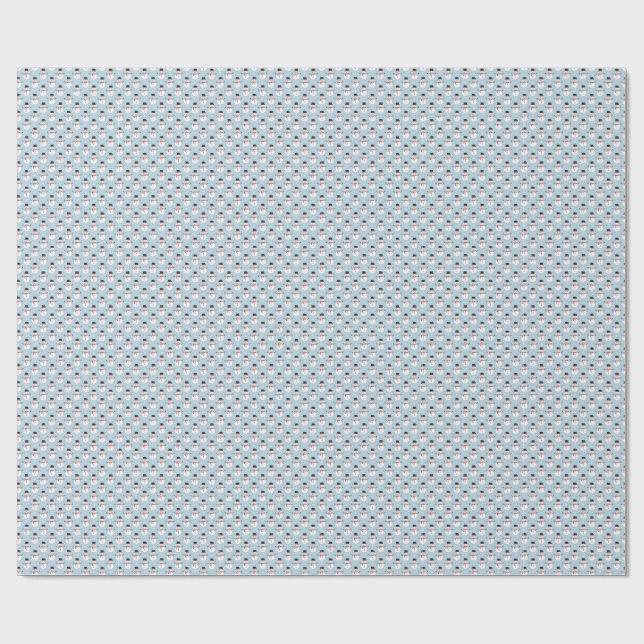 Schneemann-Muster Geschenkpapier (Flach)