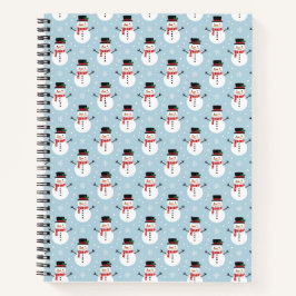 Schneemann-Muster Notizbuch