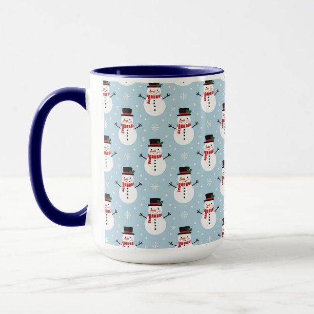 Schneemann-Muster Tasse (Links)