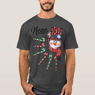 Schneemann Nene Lebkutscherot kariert Weihnachtsge T-Shirt