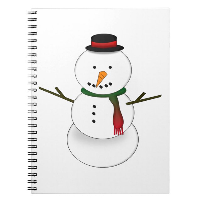 Schneemann Notizbuch Notizblock (Vorderseite)