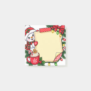 Schneemann-Notizen Post-it Klebezettel