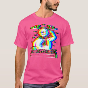 Schneemann Optische Täuschung Edm Weihnachten Rave T-Shirt