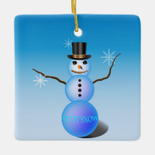 Schneemann-Ornament Keramikornament