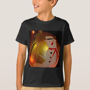 Schneemann-Ornament mit Frost-Effekt T-Shirt