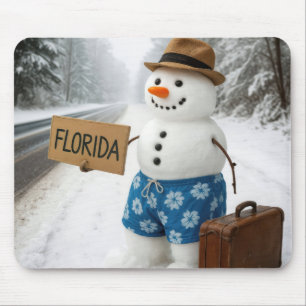 Schneemann per Anhalter nach Florida Mousepad