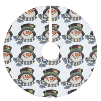 Schneemann Polyester Weihnachtsbaumdecke