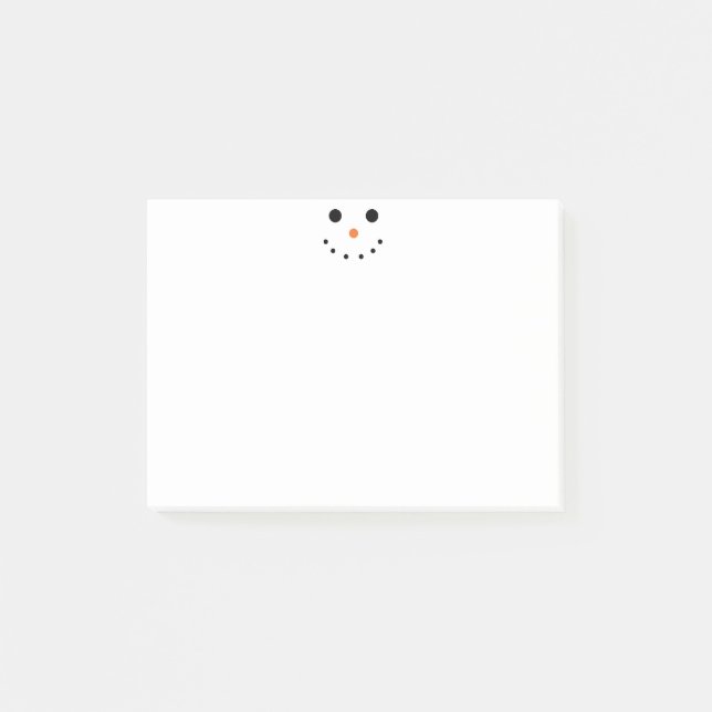 Schneemann-Post-Itanmerkungen Post-it Klebezettel (Vorderseite)