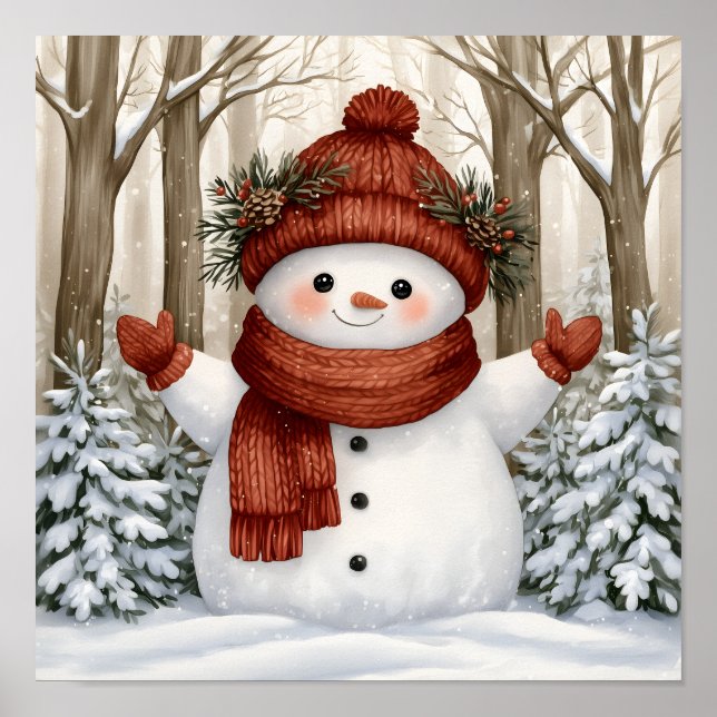 Schneemann Poster (Vorne)