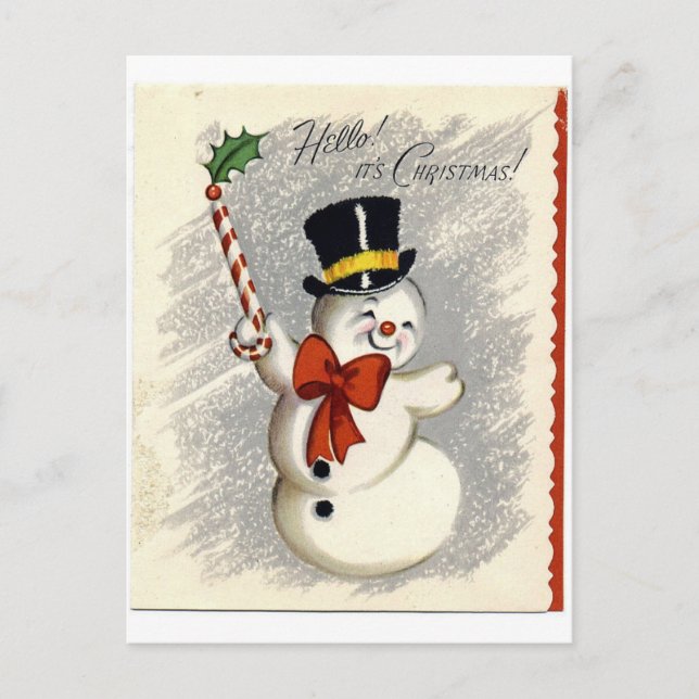 Schneemann Postkarte (Vorderseite)