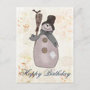 Schneemann Postkarte