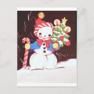Schneemann Postkarte