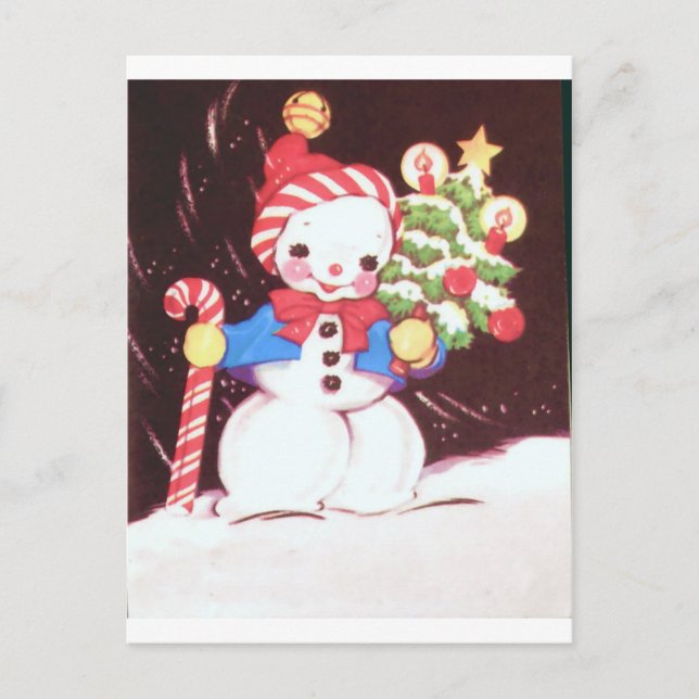 Schneemann Postkarte (Vorderseite)