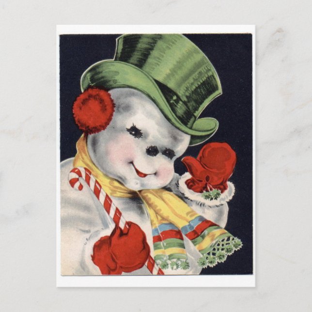 Schneemann Postkarte (Vorderseite)