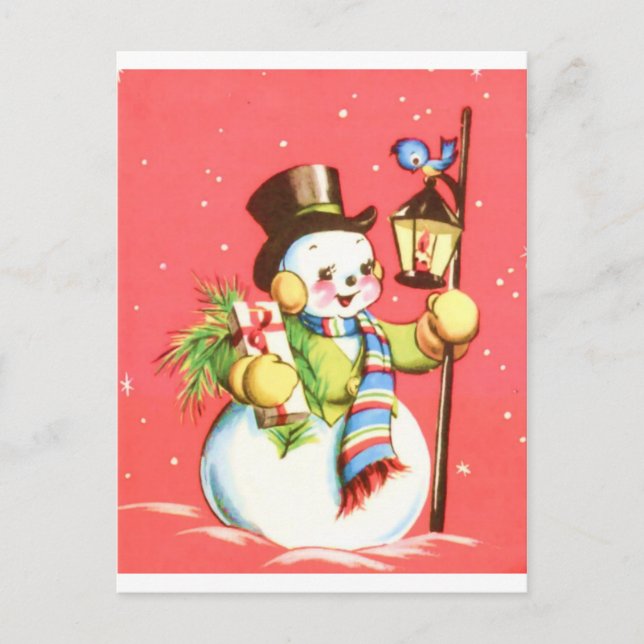 Schneemann Postkarte (Vorderseite)