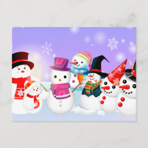 Schneemann Postkarte