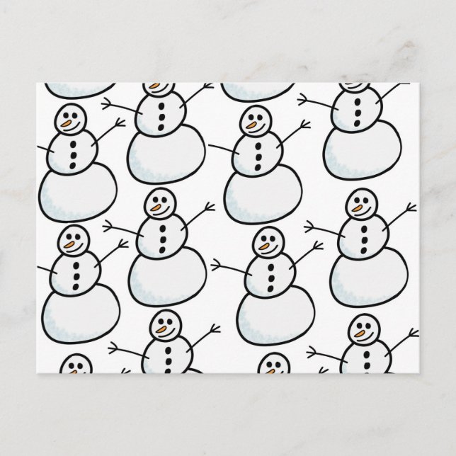 Schneemann Postkarte (Vorderseite)