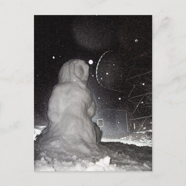Schneemann Postkarte (Vorderseite)