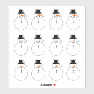 Schneemann (rechts) Winterferien Aufkleber