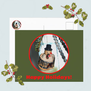 Schneemann Retro Vintage Nostalgischer Weihnachten