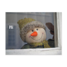 Schneemann sagt "hi"