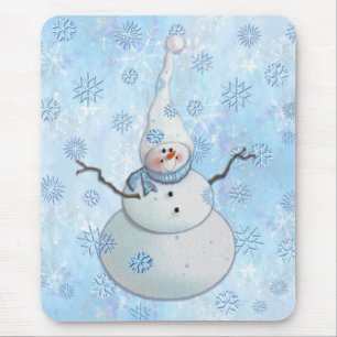 SCHNEEMANN, SCHAL u. SCHNEE-HUT durch SHARON Mousepad