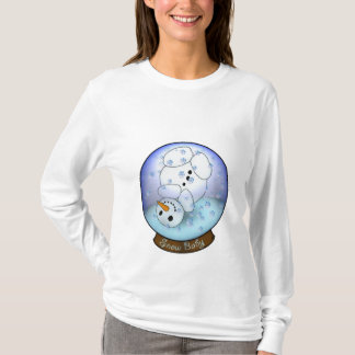 Schneemann-Schnee-Kugel-Baby T-Shirt